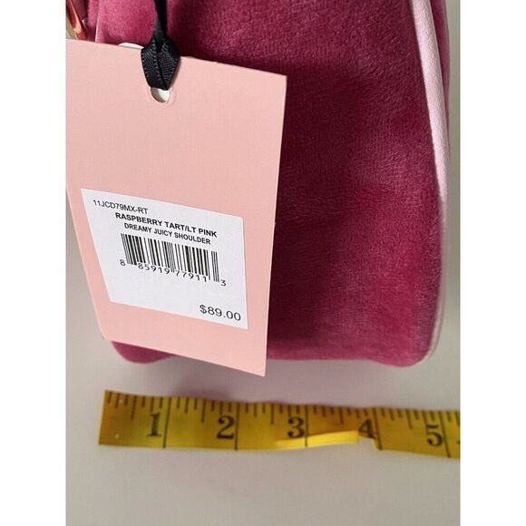 Juicy Couture Dreamy Juicy Shoulder Bag Raspberry Tart Light Pink Viral NEW - Picture 10 of 12